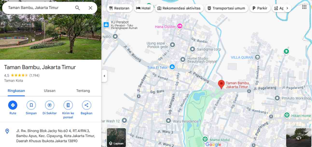 Destinasi wisata jakarta timur